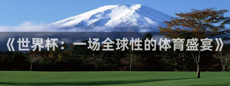 2026年世界杯直播平台：《世界杯：一场全球性的体育盛宴》